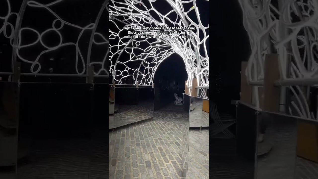 Check out this holiday light installation in the Meatpacking District - Lights on the Cobbles