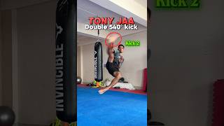 Double 540° kick TONY JAA #tutorial #kick #taekwondo #kickboxing #muaythai #fighter #shortfeed