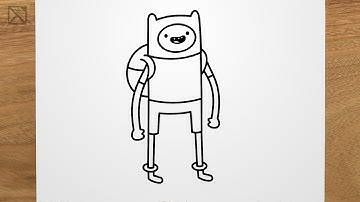 How to draw FINN (Adventure Time) step by step, EASY