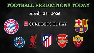 🔥 Today’s Football Predictions ⚽ EPL, La Liga, Bundesliga & More | BTTS & Over 2.5 Tips
