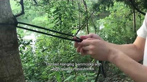 Upgrade Two Person Camping Hammock with Hammock Tree Straps Portable Parachute Nylon Hammock