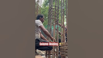 👷🏼⚒️ Column Binding in Construction | Rebar Fixing and Formwork Details.#construction #shorts