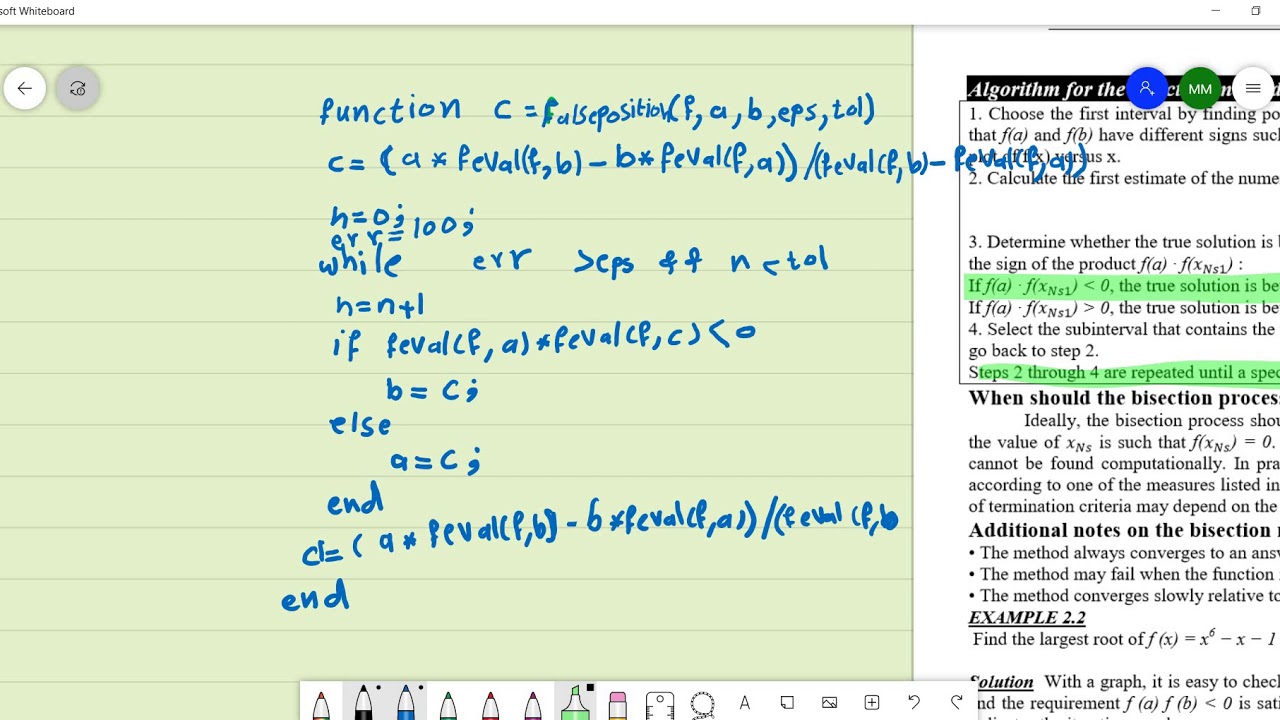 Program 2-3 false position method - YouTube