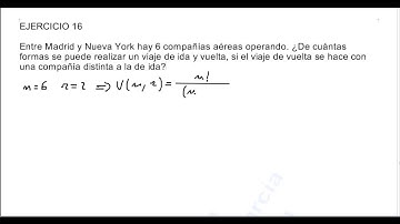 VARIACIONES, PERMUTACIONES Y COMBINACIONES (4), COMBINATORIA, EJERCICIO 16