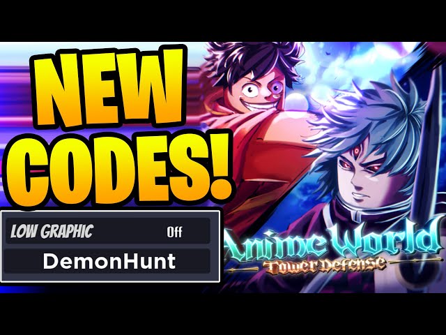 NEW* ALL WORKING CODES FOR Anime World Tower Defense IN AUGUST