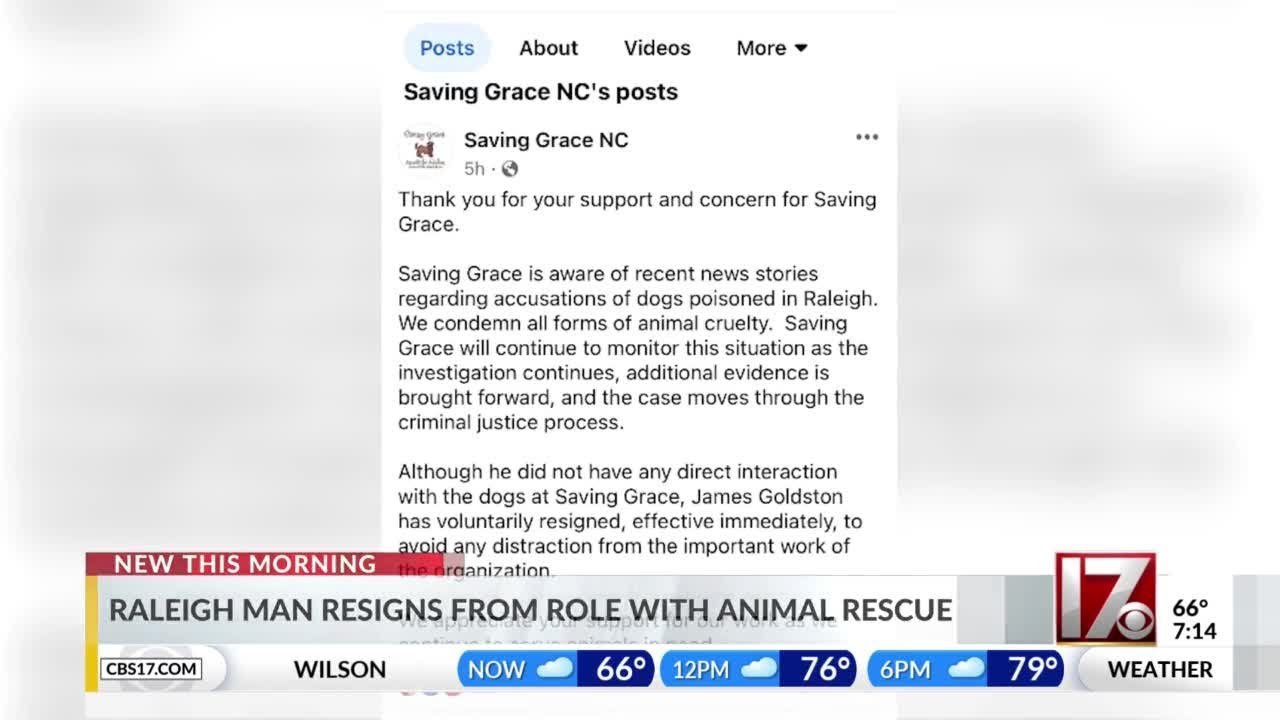 Raleigh man resigns from animal rescue after accused of poisoning neighbor's dogs, organization says
