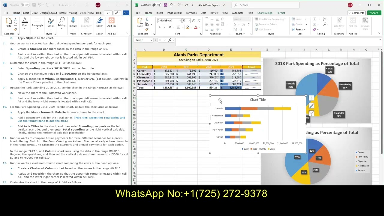 Excel Module 4 SAM Project A Alanis Parks Department | Excel Module 4 SAM Project 1a