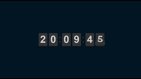 Flip Clock 3d Using flipclick.js || Html Css & Jquery