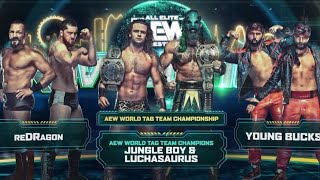 Jurassic Express vs The Young Bucks vs Redragon - AEW Revolution 2022 - Highlights.