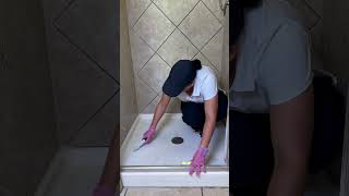 Shower panel cleaning! #cleaning #clean #trending #shower #viral