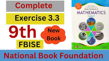 Class 9th Maths Unit 3 Exercise 3.3 New Book National Book Foundation Zubair Ali Academy