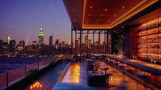 Romantic Jazz Lounge 🍷 Smooth Jazz Saxophone Serenade In Luxurious Rooftop Bar