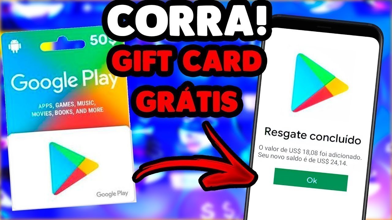 PAGOU 100 REAIS ! Como Ganhar Gift Card de Graça na Google Play Store ...