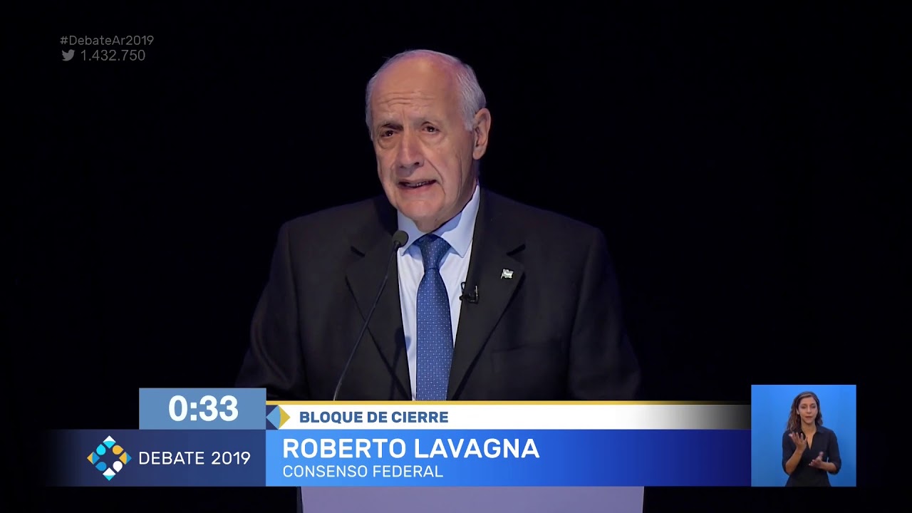 Último minuto de Roberto Lavagna en el debate presidencial 2019
