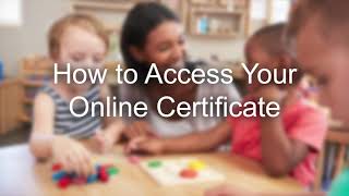 How to Access Your Online Care Courses Certificate