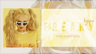 HyunA (현아) – 꼬리쳐 (Freaky) (Han|Rom|Eng) Color Coded Lyrics