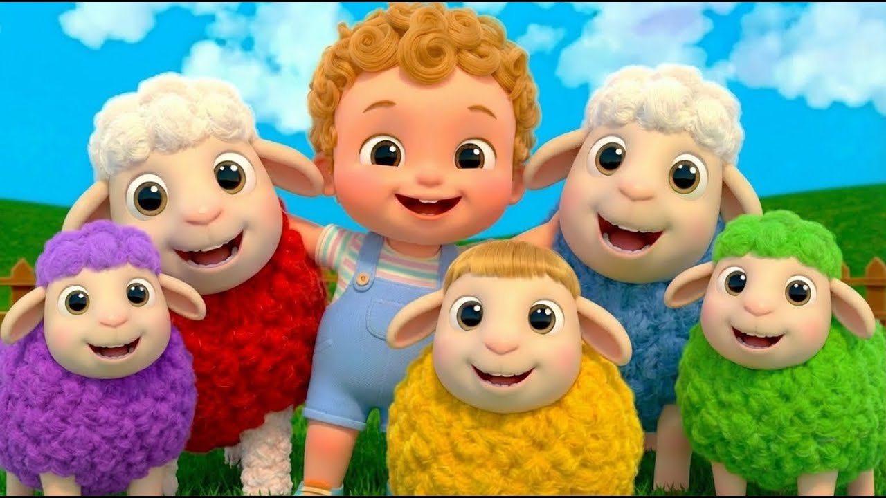 «🎶 Подпевайте! Разноцветные овечки Баа-баа 🌈 | Лучшая детская песенка для детей»