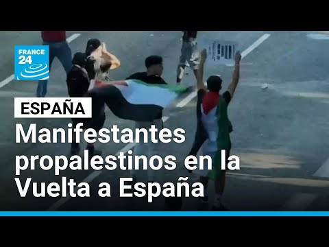 Protestas propalestinas se tomaron la pista de la Vuelta a España