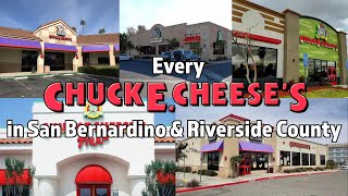 Every Chuck E. Cheese in San Bernardino & Riverside County