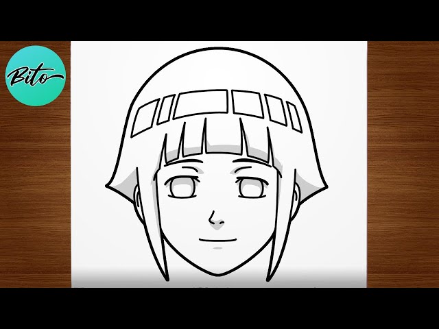 Como desenhar a Hinata passo a passo - mestre toy - arts