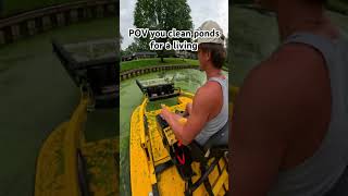 Subscribe to learn how we clean ponds!! #business #bluecollar #pond