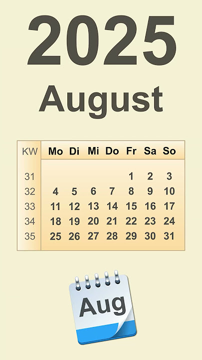 Kalender August 2025
