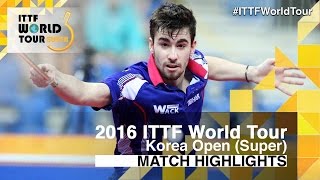 2016 Korea Open Highlights: Ma Long vs Tristan Flore (1/4)