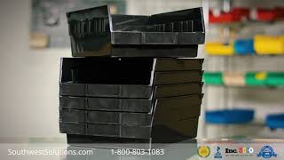 Specialty Plastic Bins Stacking Storage Small Parts Electronics Medical Devices
