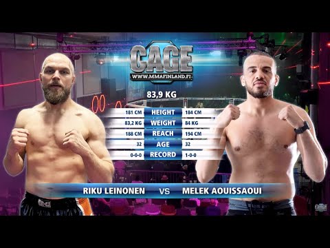 CAGE 65 Leinonen Vs Aouissaoui Complete MMA Fight 
