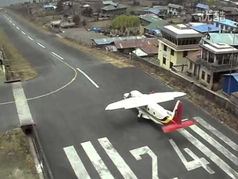 www.AviationInspector.com - The world's top ten most dangerous airport: Nepal Lukla airport video