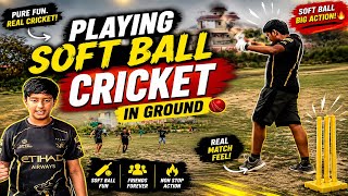🏏 PLAYING SOFT BALL CRICKET IN GROUND 🔥 | EPIC SHOTS & FULL MASTI 😍 screenshot 2