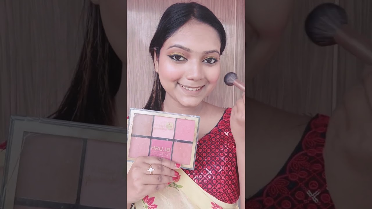 holi makeup tutorial |yellow saree look 💛