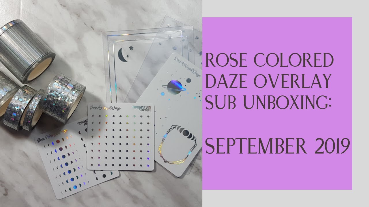 Rose Colored Daze September Overlay Sub Box Planner Subscription