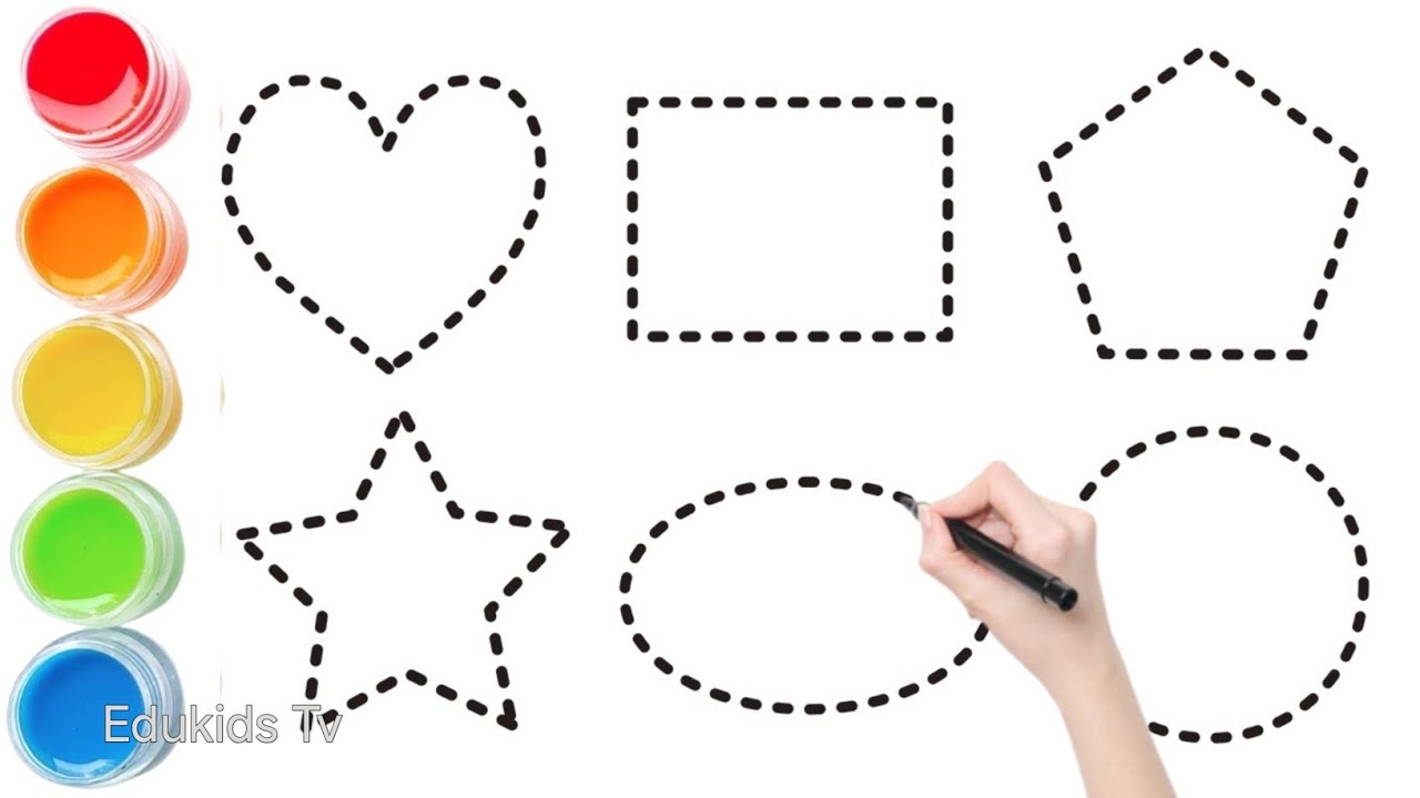 Shapes drawing for kids, Learn 2d shapes, colors for toddlers | Preschool Learning