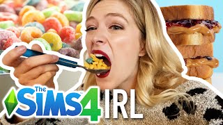 I Ate Like My Sim In Real Life For 24 Hours | Kelsey Impicciche