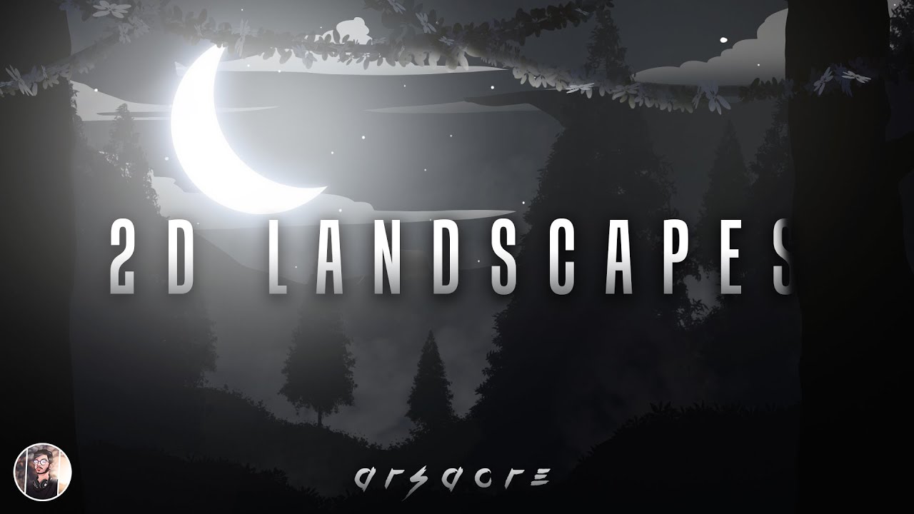 2D Parallax Landscape - After Effects and Photoshop -TIMELAPSE |Arsacre Intro| 2021