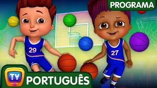 Basquete jogo (Basketball Game) - Learn Colors | Portuguese Colorful Balls Show for Kids | ChuChu TV screenshot 4