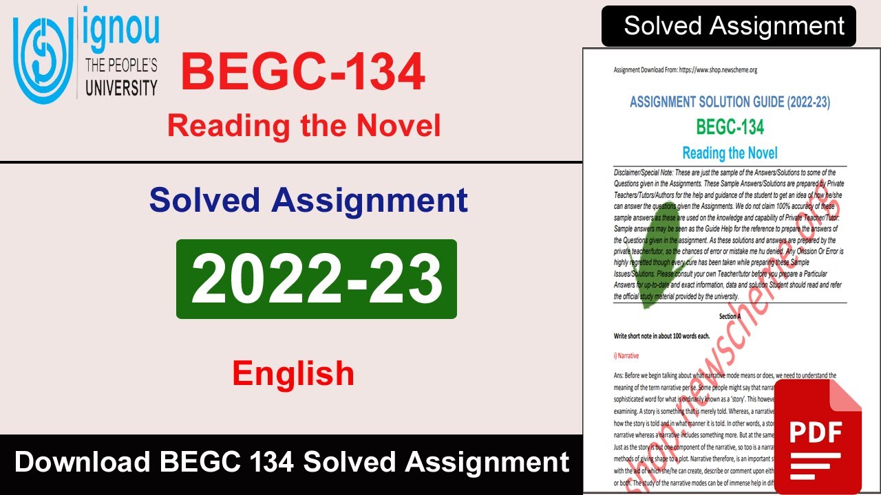 BEGC 134 Solved Assignment 2022-23 | 
