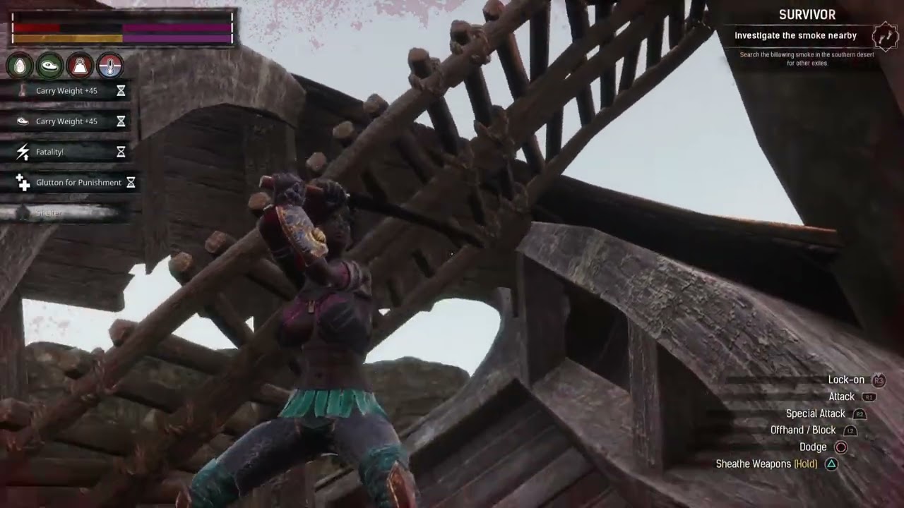 Conan exiles farming thralls at the buccaneer bay busty boobs Breast Expansion