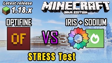 Minecraft Java 1.18.1 OptiFine VS Iris Shaders (Iris + Sodium) STRESS Test with Shaders