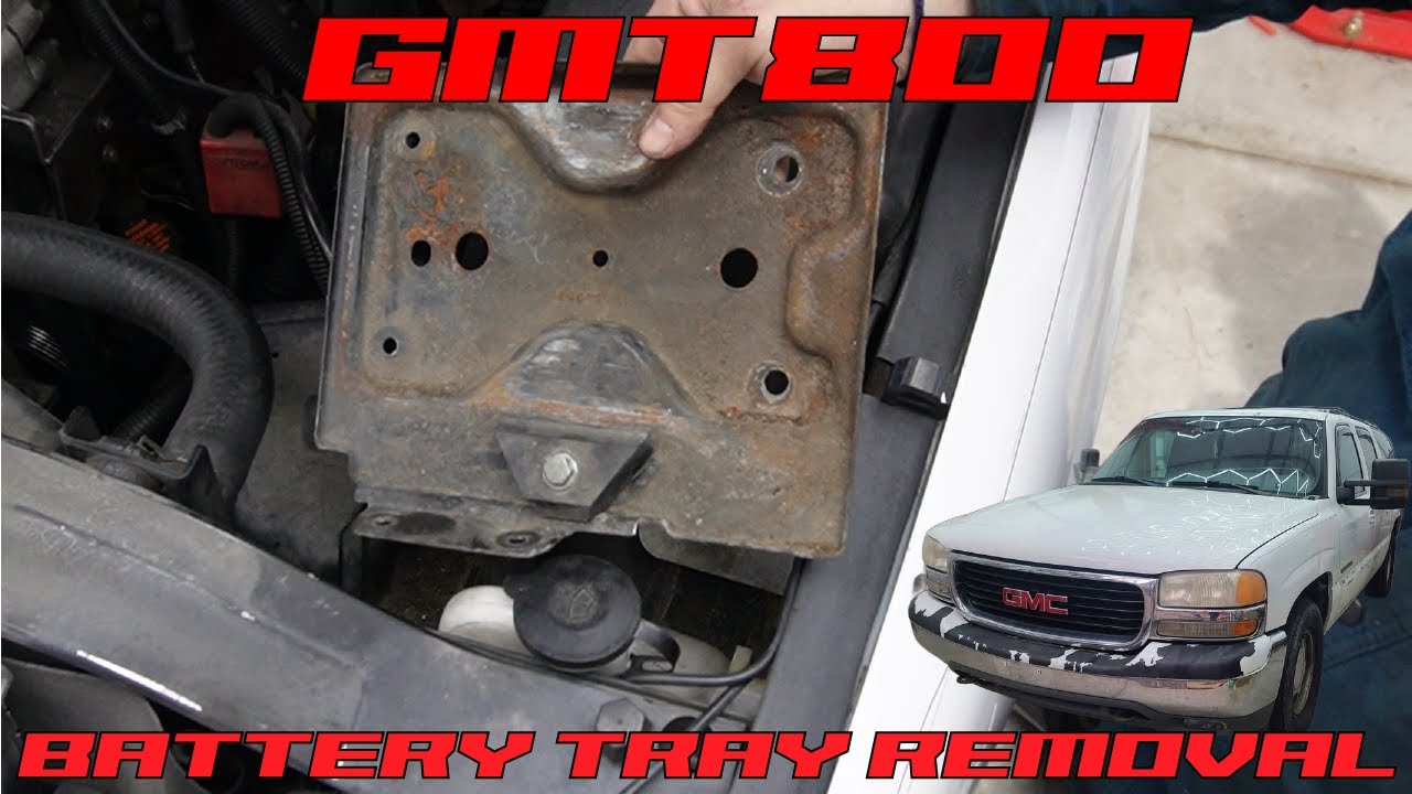 1999-06 GMT-800 Chevy GMC battery tray removal!
