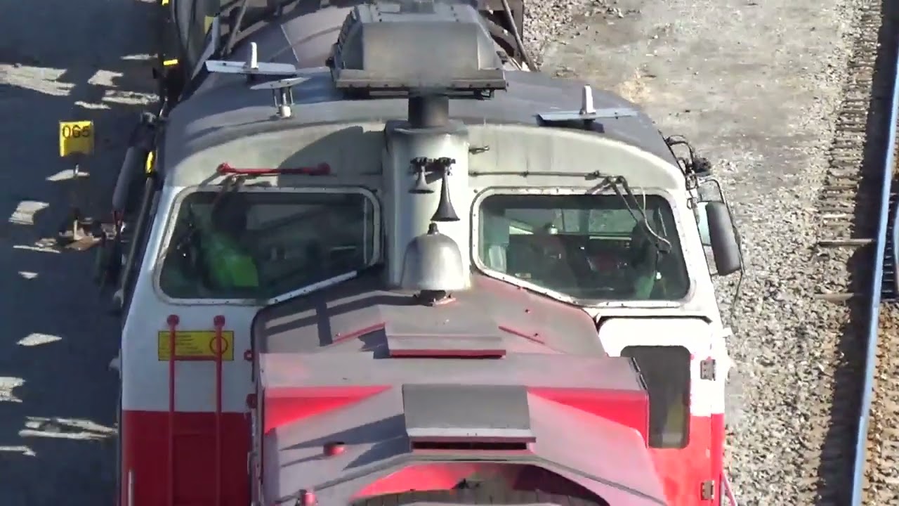 Shunting on the rail yard of Yara in Siilinjärvi, Finland in April 2023