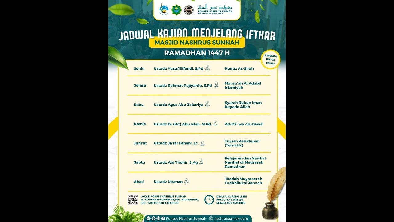 [LIVE] Ustadz Ja'far Fanani, Lc. - Tujuan Kehidupan (Tematik)