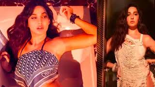 Nora Fatehi क डरस हई Slip,हई Camera म कद