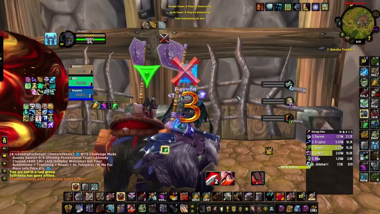 Arms Warrior/Elemental Shaman /Mistweaver Monk 3v3 MOP Arena 2.7k MMR (Thunder)