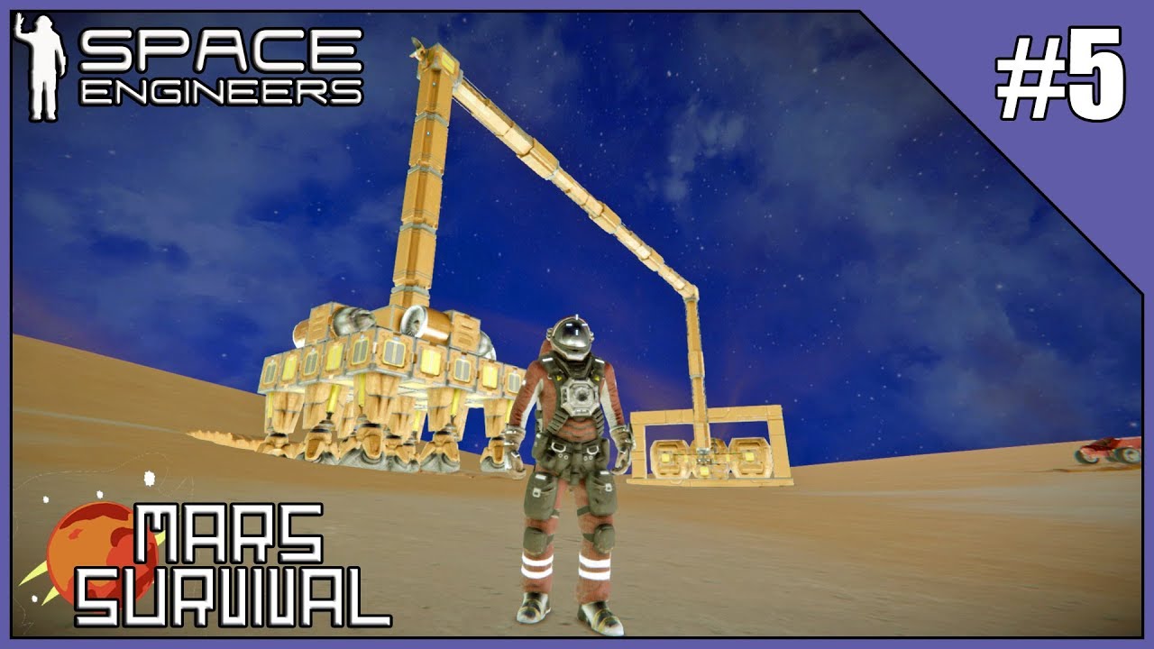 Mars Survival #5 - Space Engineers Survival - Ice Mining Platform - YouTube