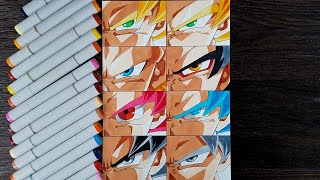 Drawing Goku's Eyes | Super Saiyan to Beyond