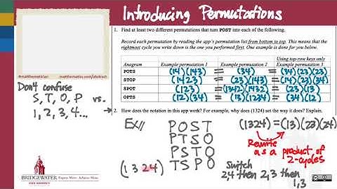 301.5 Permutations Starter Activity