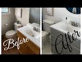 DIY FARMHOUSE BATHROOM MAKEOVER | DIY SHIPLAP WALL | BUDGET FRIENDLY