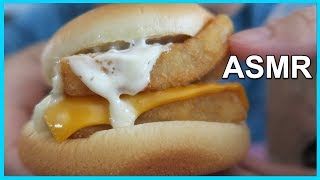 ASMR Mcdonald’s Double Filet-O-Fish (EATING SOUNDS) Chocolate Chip Frappe NO TALKING | ASMR EATING